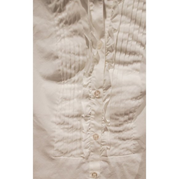 ALFANI White Ruffle Blouse - Picture 2 of 4